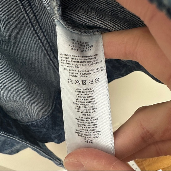 Michael Kors Empire Logo Print Denim Jacket size 12 kids - Picture 5 of 6